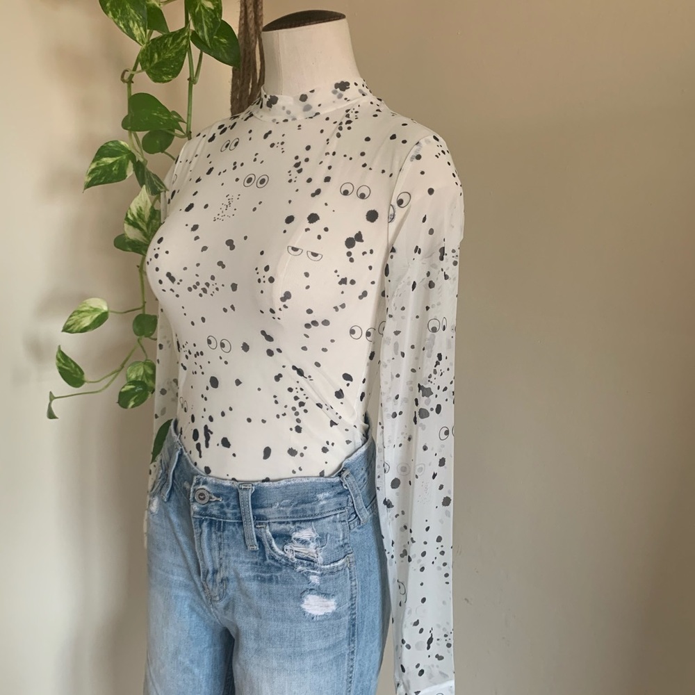 Mesh Lazy Oaf x Studio Arhoj Eyes On You top